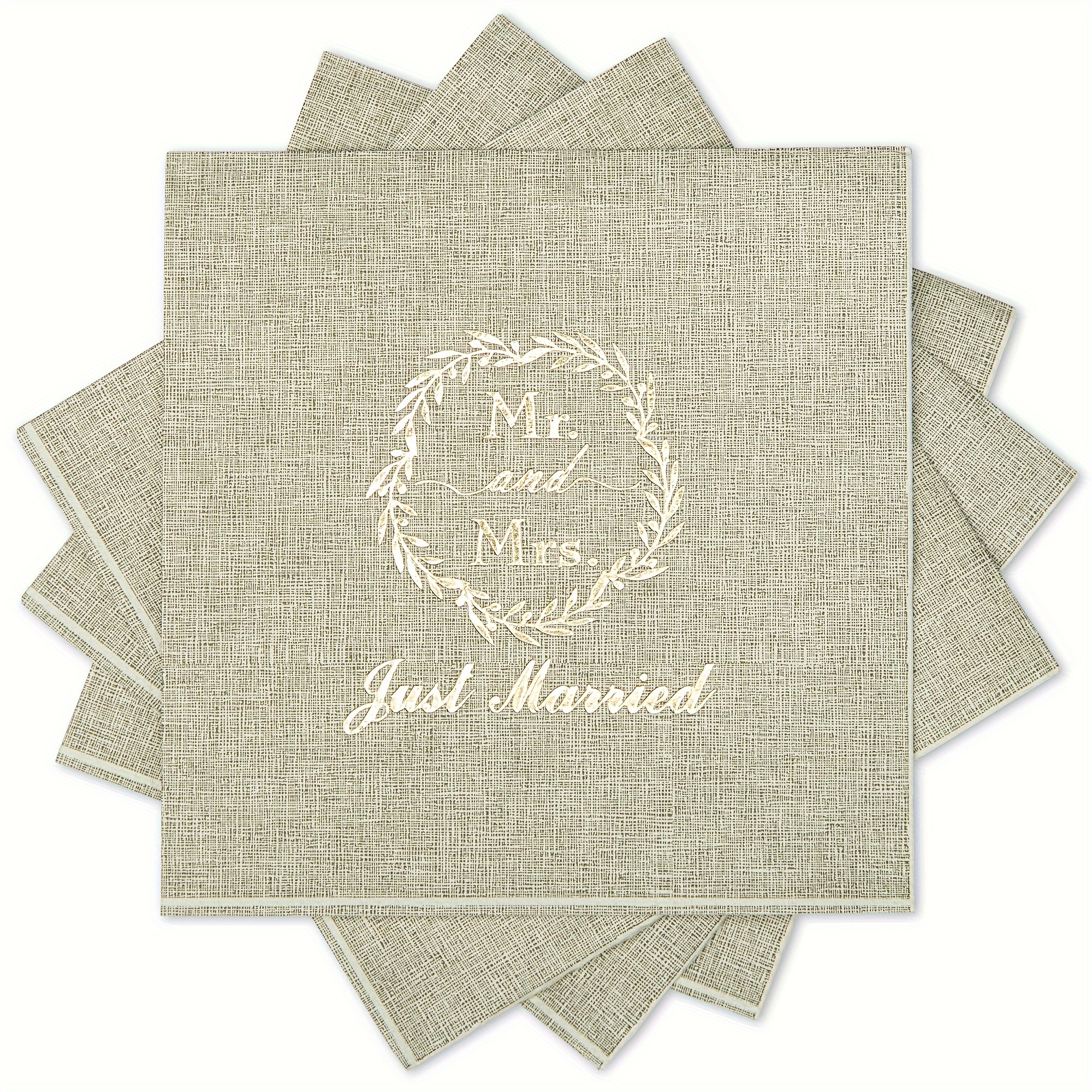 Image of 100pcs Elegant Cocktail Napkins, 5x5 Inches - Perfect For Weddings, Showers & Engagement Parties, 3-ply, Hot , Images For Halloween、christmas