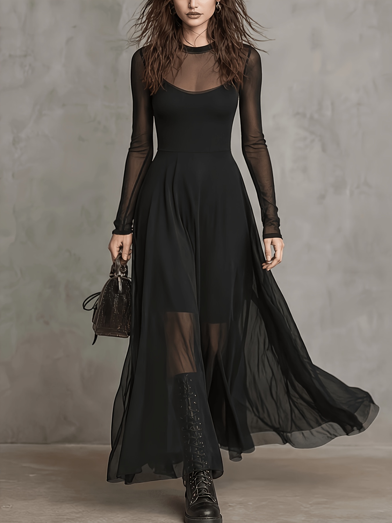 formal dress plus size long Gorgeous Black Evening Dresses Evening Chiffon Lace Applique Illusion Short Sleeves Floor Length Wedding Guest Dress NWT Banana Republic $120 Color:Teal Blue Asters BLMCOM-INV100 Line Silhouette