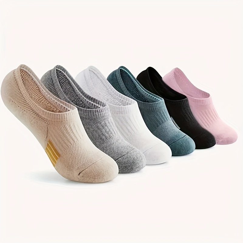 E-shop 6er-Pack Damen Atmungsaktive Mesh Knöchelsocken - Elegante Unifarbene Sport- & Freizeitsocken, Mehrfarbige Optionen für Ganzjahres-Tragen,
