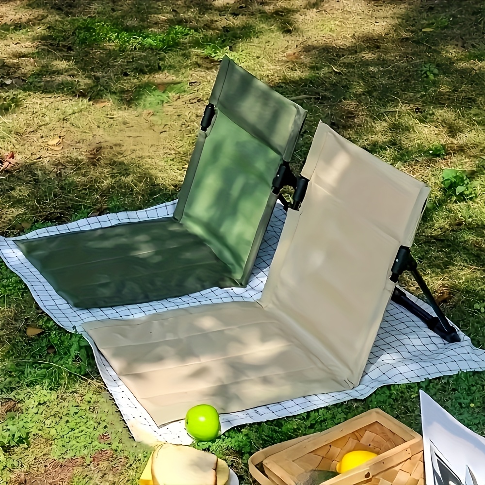 1 leichter bequemer faltbarer rückenlehnenstuhl für den außenbereich, tragbarer strandhocker mit ultraleichtem picknick-stuhl aus oxford-gewebe,   für camping und picknicken