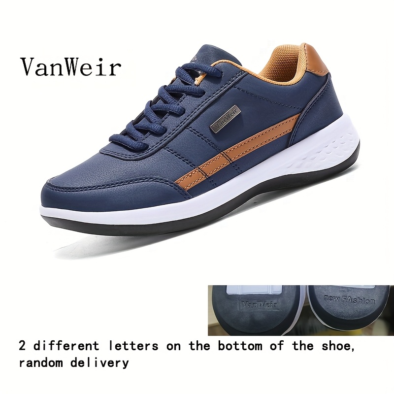 Image of Vanweir Men's Casual Sports Shoes, Fashionable Outdoor Sneakers Suitable For Indoor And Outdoor Activities With Random Letter Sole