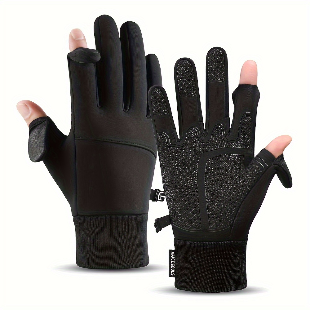 TEMU Space Winter Gloves - Windproof, Waterproof Touchscreen Compatible For Outdoor Sports, Running, Cycling & Skiing With Non-slip Grip