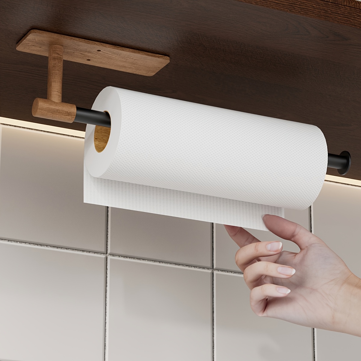 1pc tissue and towel holder wall mount plastic and iron storage rack for bathroom and kitchen self     and storage accessories Product details 1