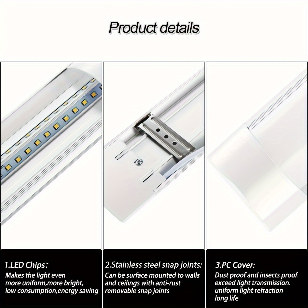 Led Tube Light Shop Lights Workbench Garage Ceiling Temu