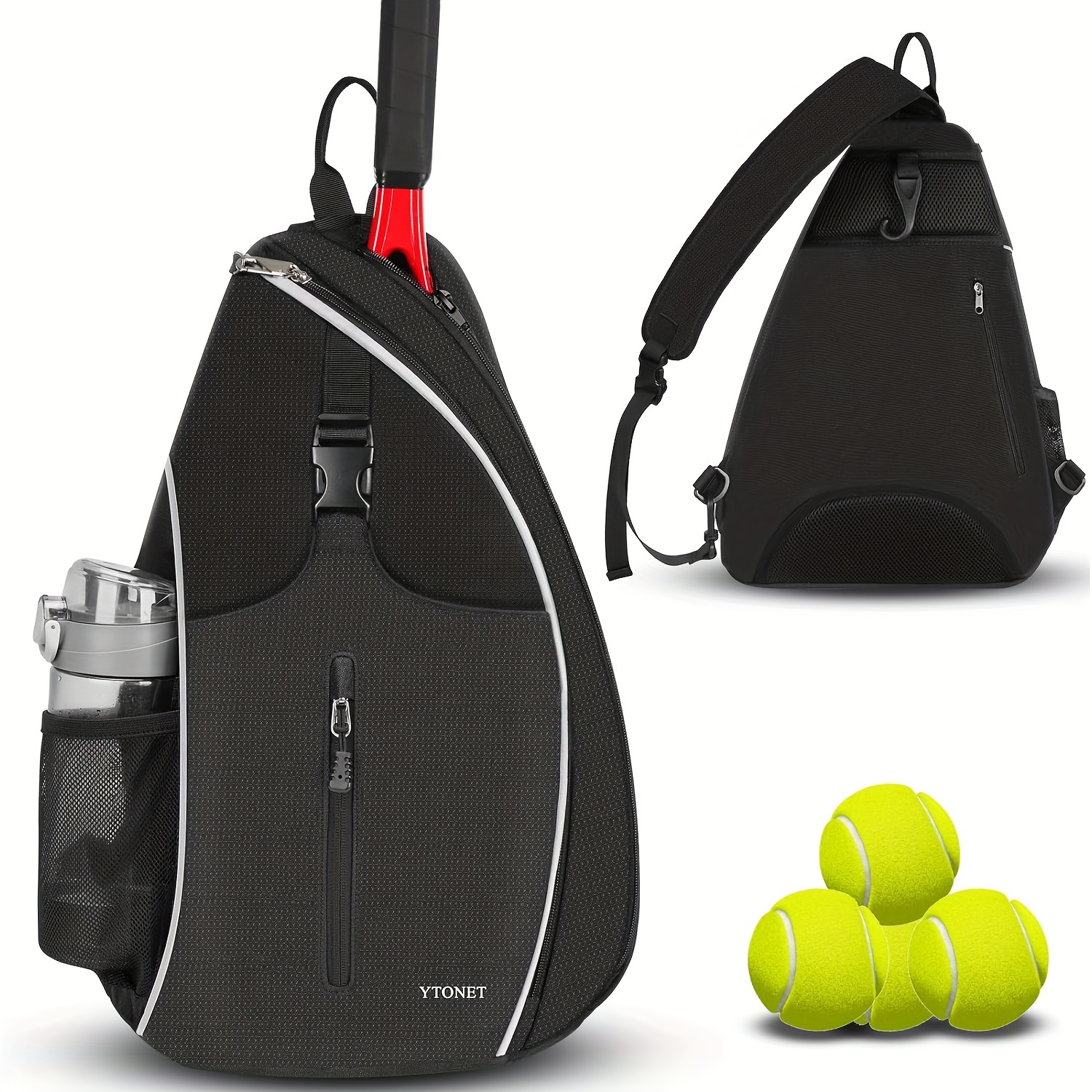 

Tennis Bag For Men Women, Crossbody Bag For Tennis Badminton Squash Rackets, Pickleball Paddles, Balls And Sports Accessories, Men's Gifts, Valentine's Day Gifts