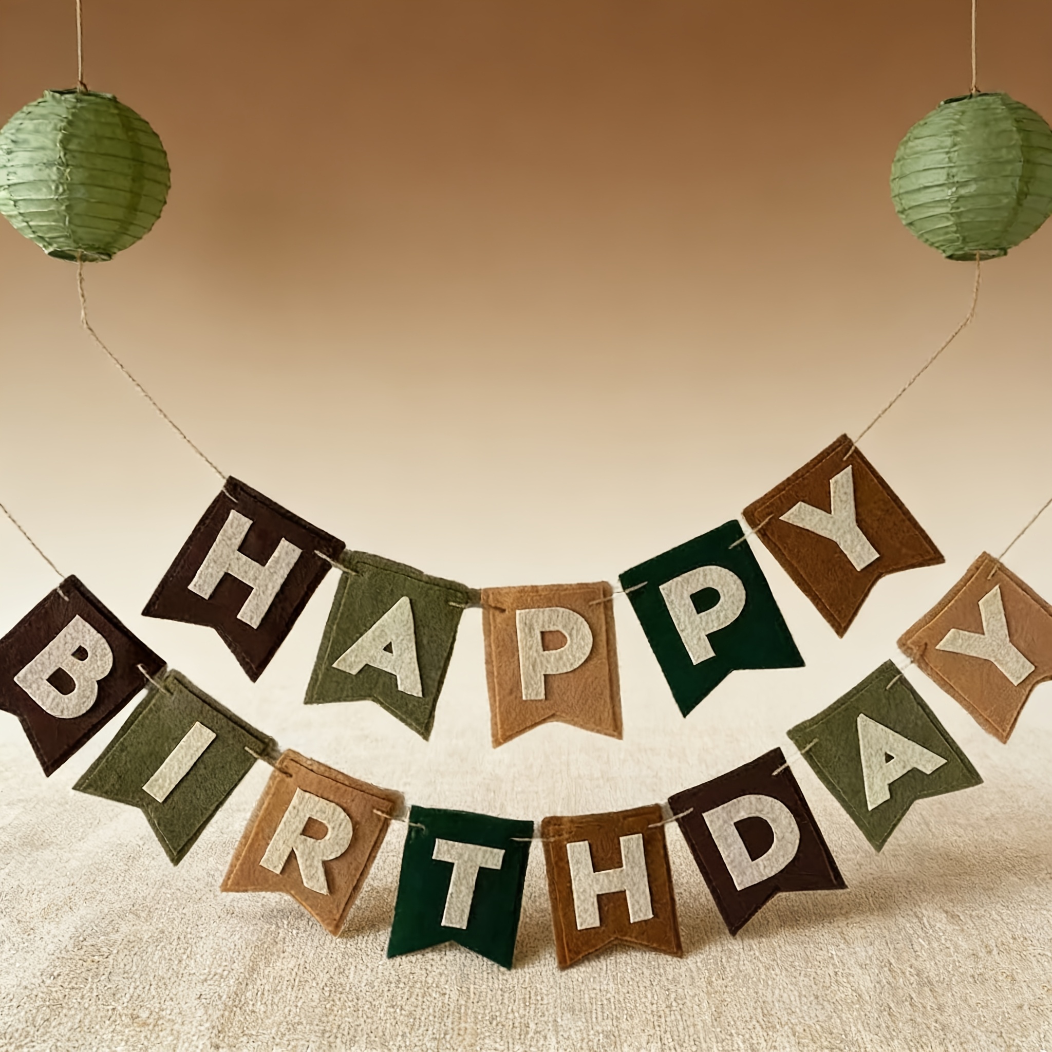 Image of A Creative Felt "happy Birthday" Banner, Birthday Party Banner Decoration, Party Photo Backdrop Decor