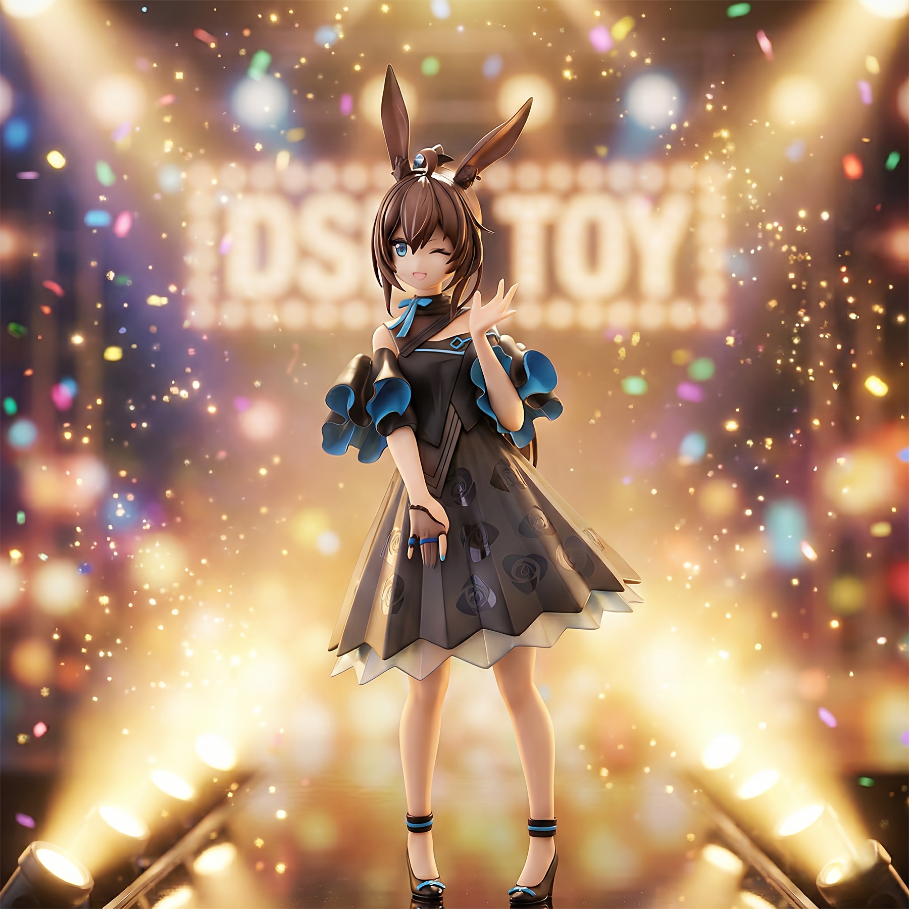 1pc 19cm bunny girl anime figure black formal dress standing - Temu Bahrain