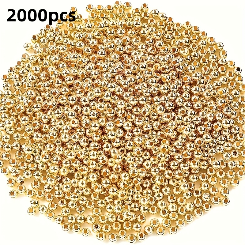 TEMU 1000/2000 cuentas sueltas de agujeros acrílicos de 4 mm, ideales para la fabricación de collares hechos a y como de joyería