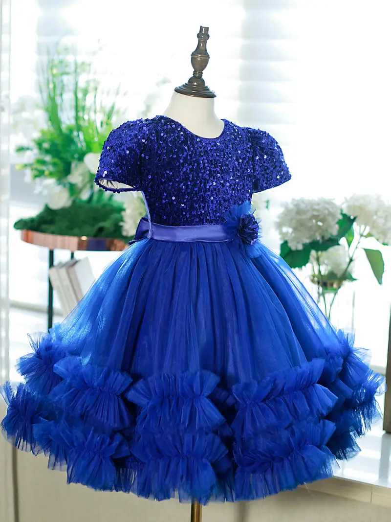 girls sequin party dress kids short sleeve tulle - Temu girls sequin party dress kids short sleeve tulle - Temu