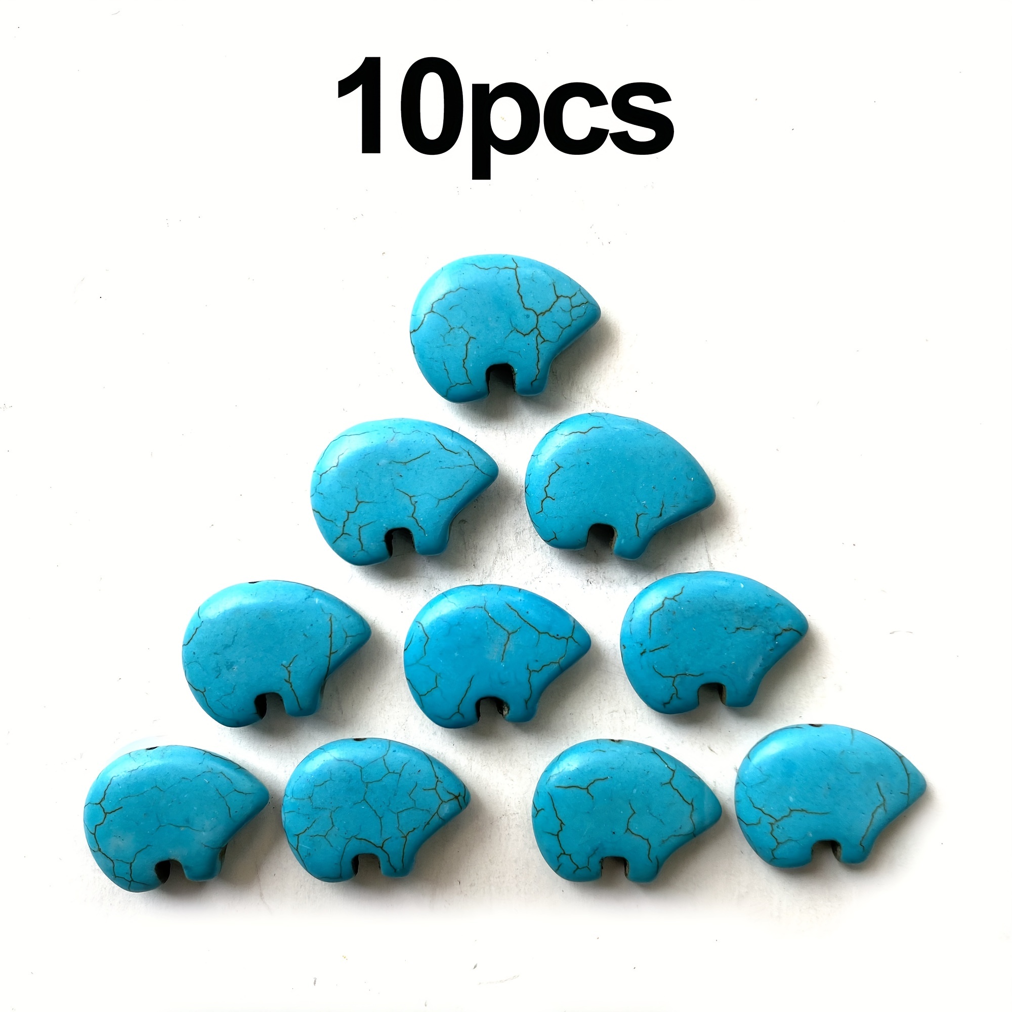 TEMU 10pcs Turquoise Bear Loose Bead Pendant Accessories Diy Best Loose Bead Accessories