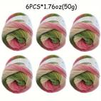 6 100 wool yarn 10 56oz total to pink gradient friendly ideal for hand crocheting knitting shawls multicolor rainbow fiber chunky yarn