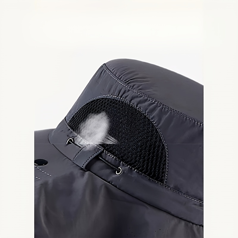 1 Sombrero de Cubo Estiloso con Protección Solar 360° - Protector de Cuello Integrado para Pesca, Senderismo, Actividades al Aire Libre y Ciclismo con Cubierta Facial Desmontable y Ala Ancha Transpirable