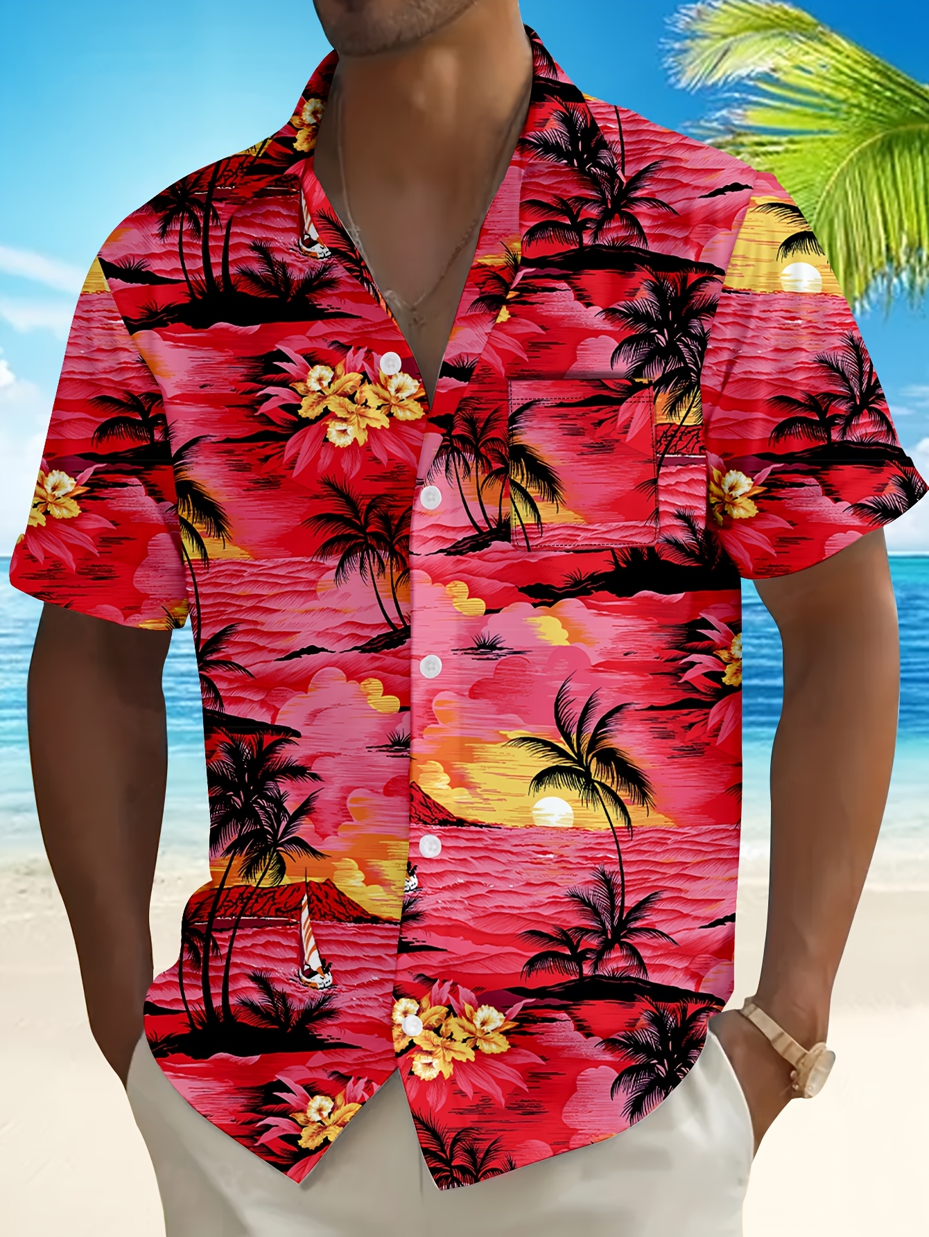 big and tall hawaiian shirts sold on Temu United States