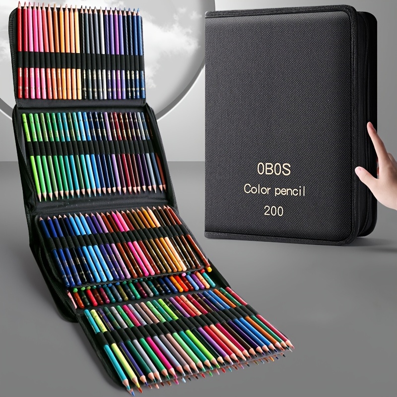 TEMU Halloween Gifts 200 Colored Pencils For Adult Coloring Books, Professional Drawing Sketching Shading Pencils Set With Zipper Case, Coloring