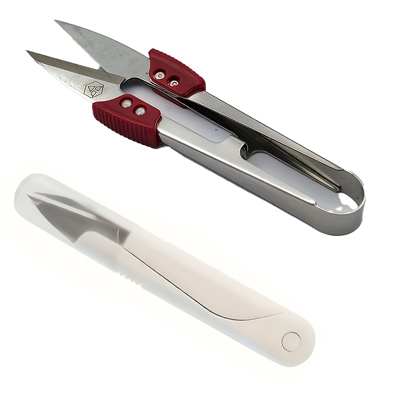 2pcs Exquisite Small Scissors, , Stainless Steel Household Scissors, Tailor Scissors, U-shaped Cross Stitch Thread Cutter