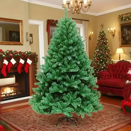 elegant classic christmas tree durable plastic artificial tree with sturdy base tool suitable for indoor outdoor use ideal for home office balcony table decor display