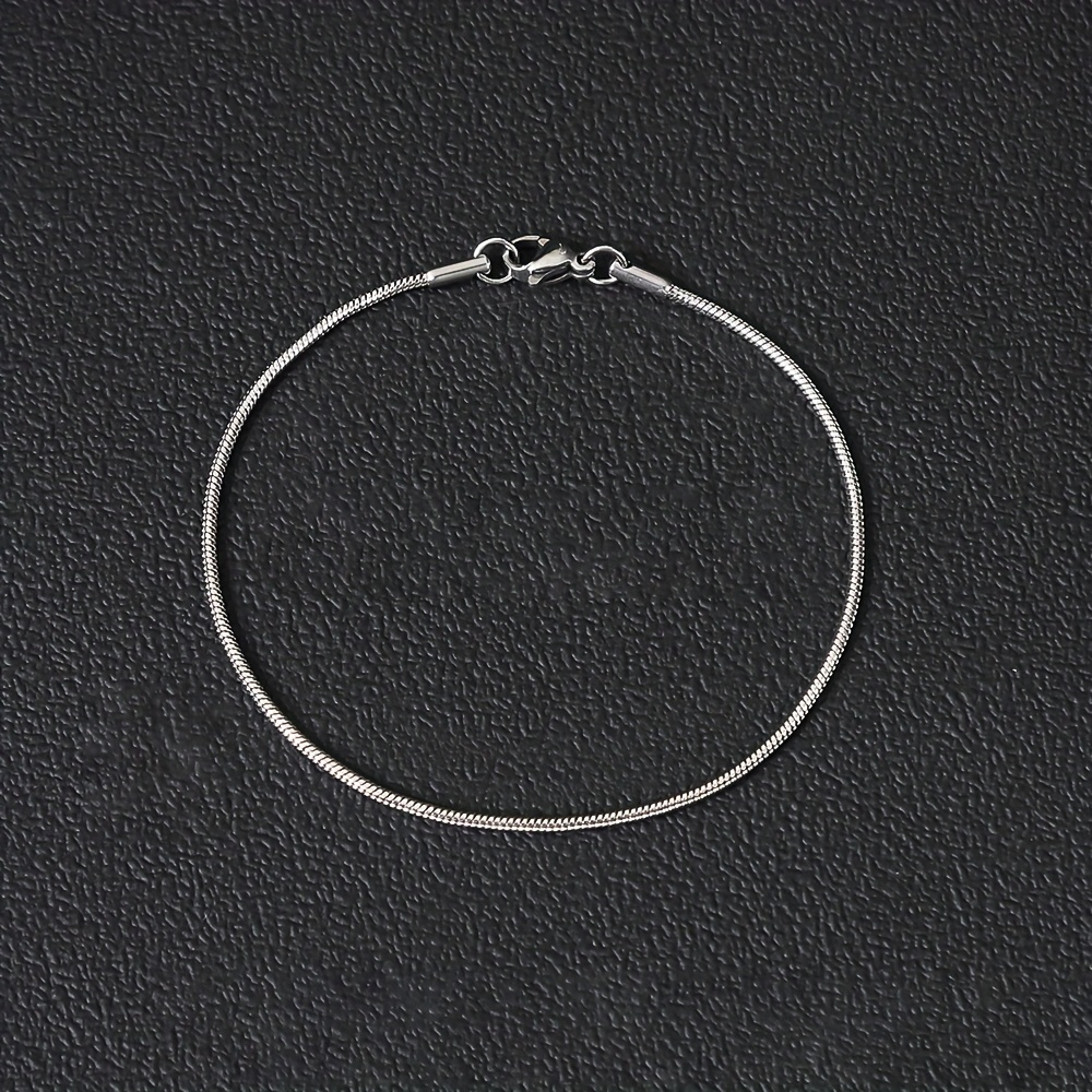 Men' Steel Round Snake Bracelet