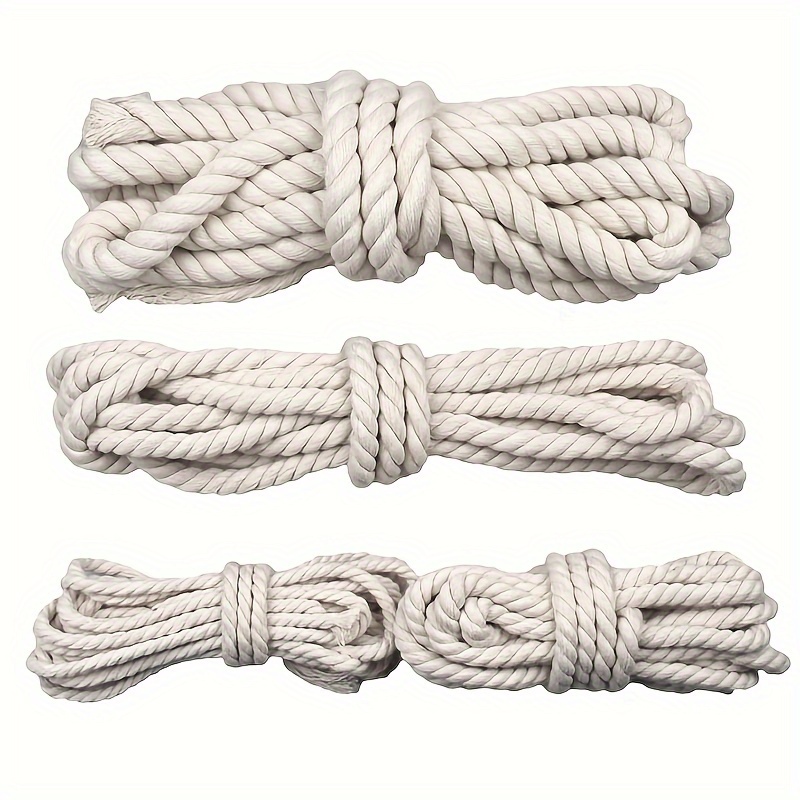 

1pc 4-6mm Corde Tressée Blanche Tapisserie Tissage Corde Décorative Corde de Liaison Corde DIY Corde Longue Corde Tressée à Corde Décorative Épaisse et Ruban de Pâques Décoration 10m/rouleau