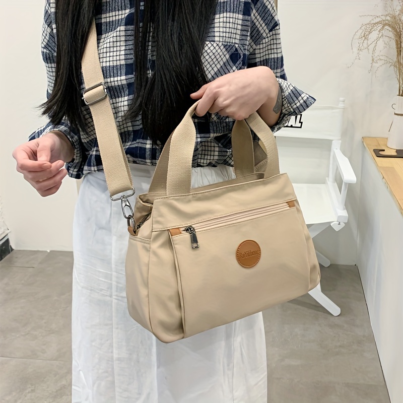 

Sac Bandoulière en Nylon Chic pour Femme RUYIHUANG - Grande , Multicouche avec Fermeture Éclair, Bandoulière Ajustable en //Rose/Vert/Noir - & Élégant pour un