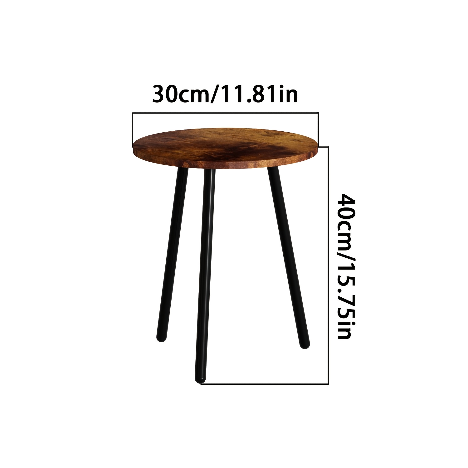 Image of Indoor Metal Plant Stand Small Round Plant Table Stand For Indoor Plants, 15.75 Inches (about 40cm) High Pot Table