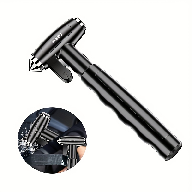 3-in-1 Emergency Escape Tool: Car Safety Hammer, Window Breaker Seatbelt Cutter