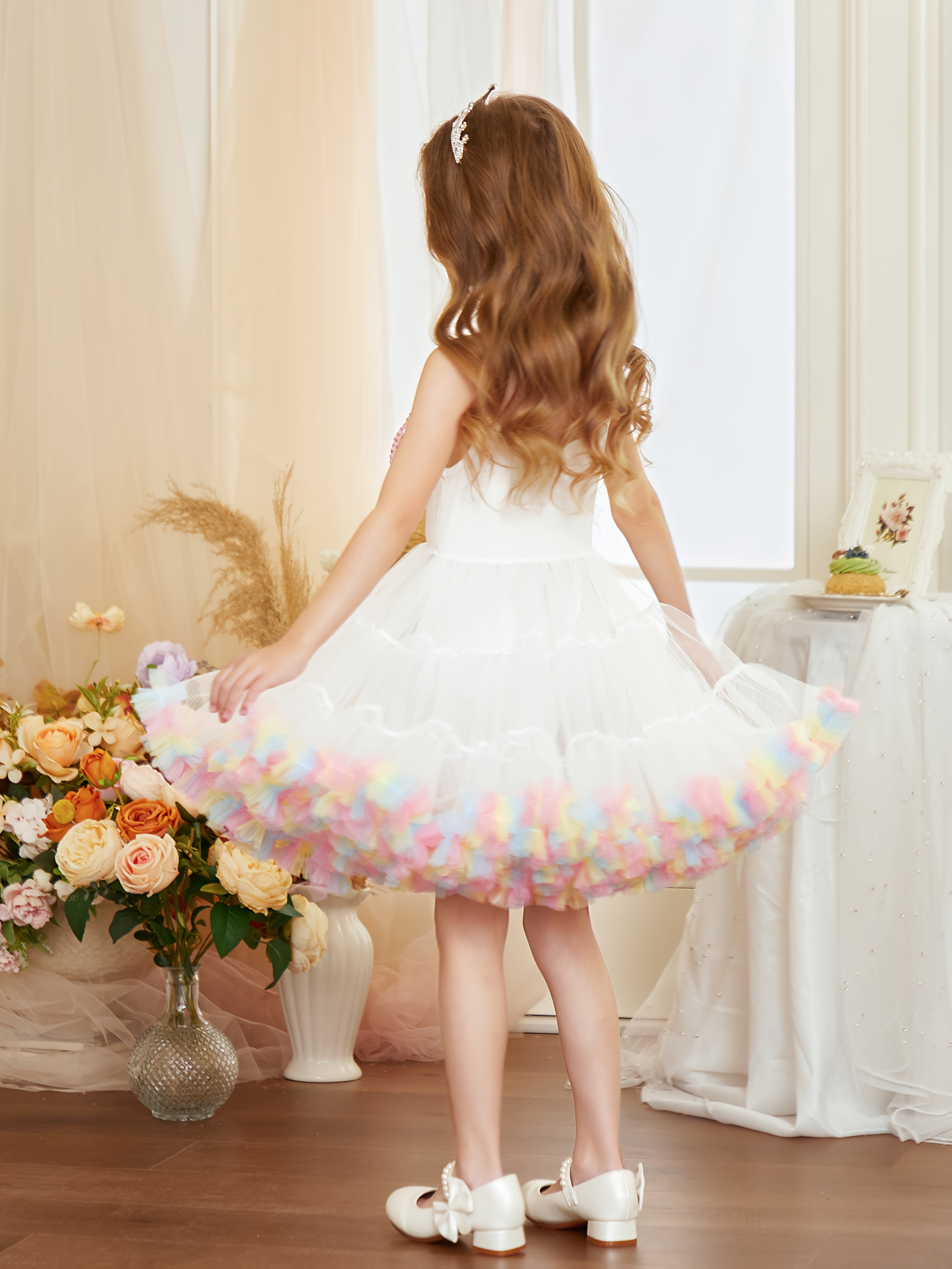 jupe tutu à paillettes envoûtante nœud rose tulle filles – Temu