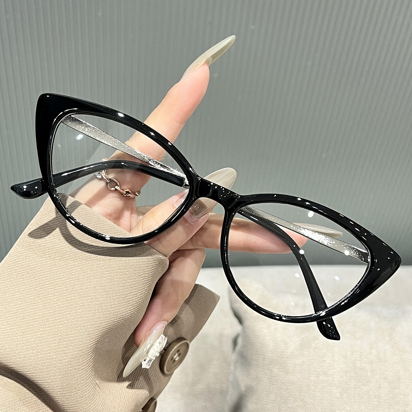 Image of 1 Pair Women's/men's Cat-eye Glasses - Tortoiseshell Retro Y2k Non- Fashion Eyewear With Brown-tinted Round Lens & Cat-, Lightweight Fit For Everyday