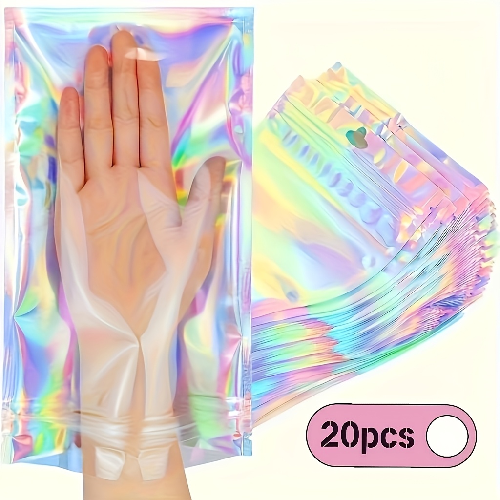 TEMU Cadeau pour Elle/Lui : Lot de Sacs de Rangement Auto-scellants au Laser, Sacs d'Emballage Scellés Polyvalents, Adaptés pour de Cadeaux de Fête,
