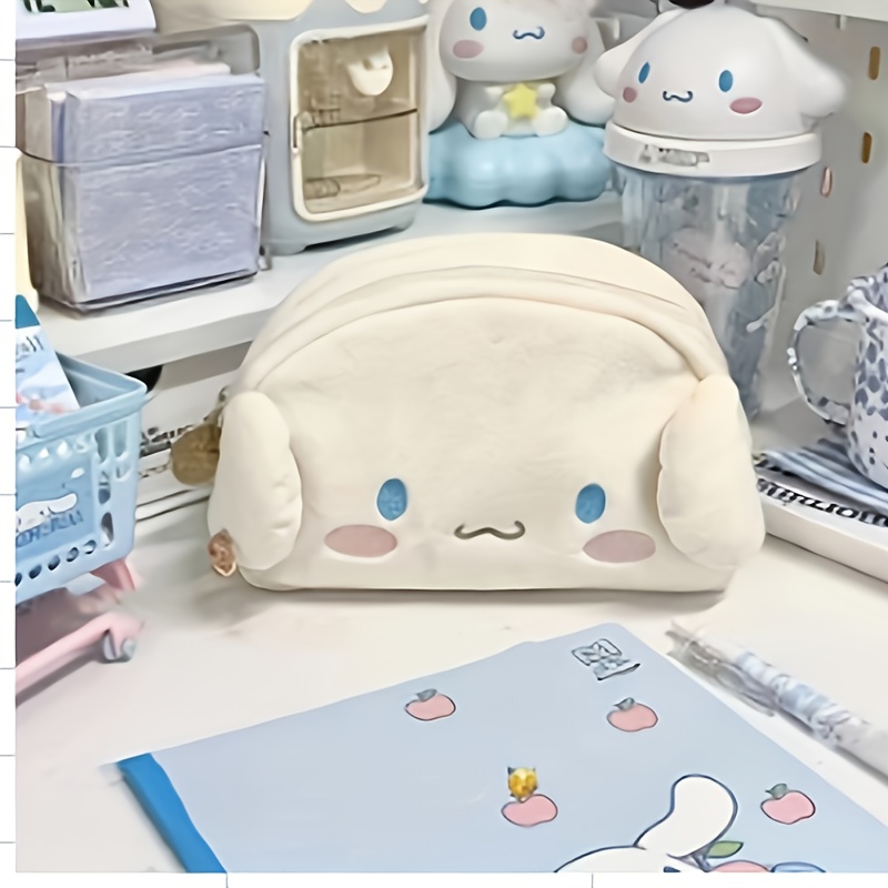 

Fluffy Dog Pen Case Student Large Capacity Stationery Storage Bag Girls High-looking Cute Plush Makeup Bag