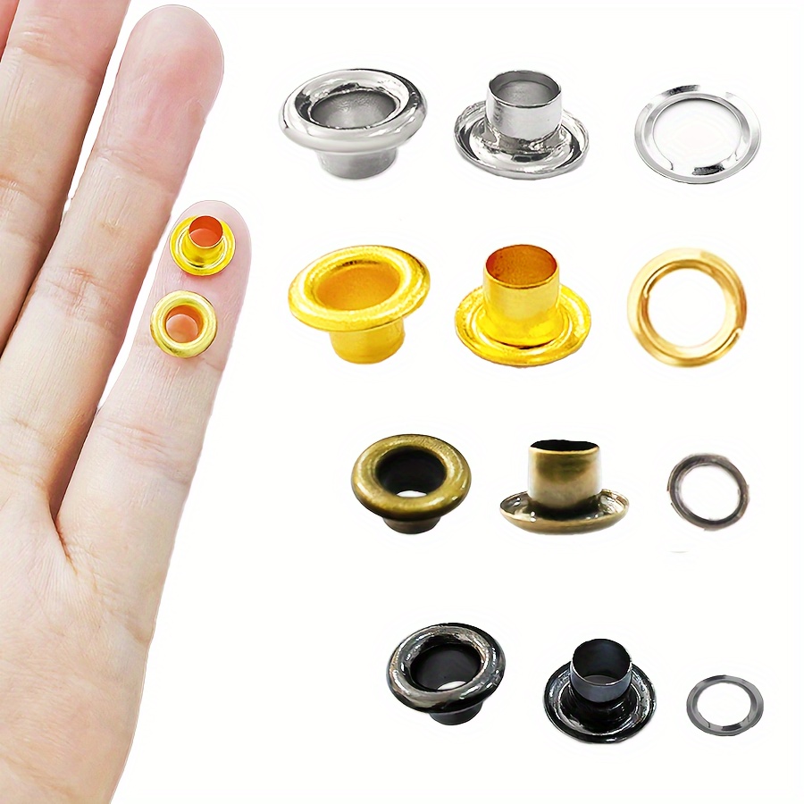 Kit Occhielli In Metallo Per Passacavi, Set Di Occhielli Per Occhielli In Ottone Ferro Da 2 Mm Strumenti Di Impostazione Kit Per Punzonatura Occhielli - Foto 11