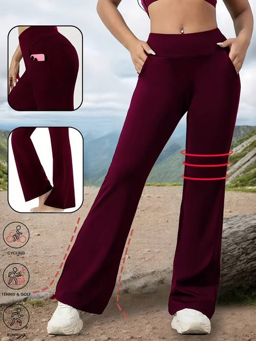 new womens sports pants with lifting yoga pants pocket leggings casual pants