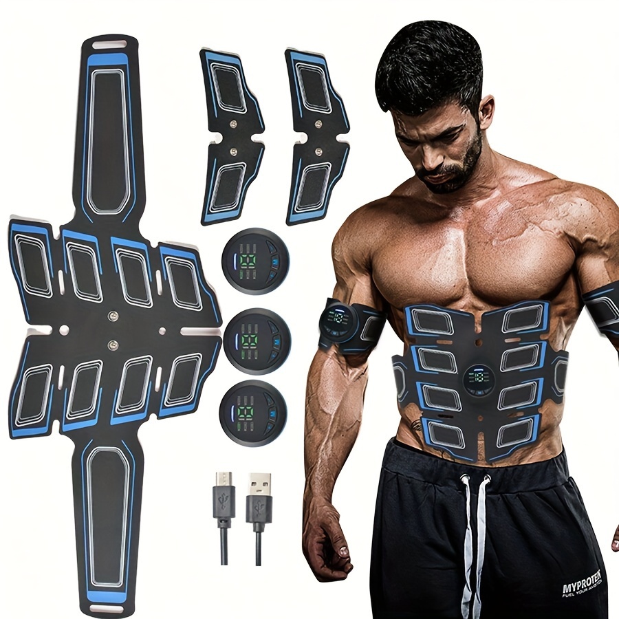Abdominal Toning Sticker,EMS Fitness Belt Electric Abdominal Toner  Abdominal Muscle Stimulator State-of-the-Art Design 