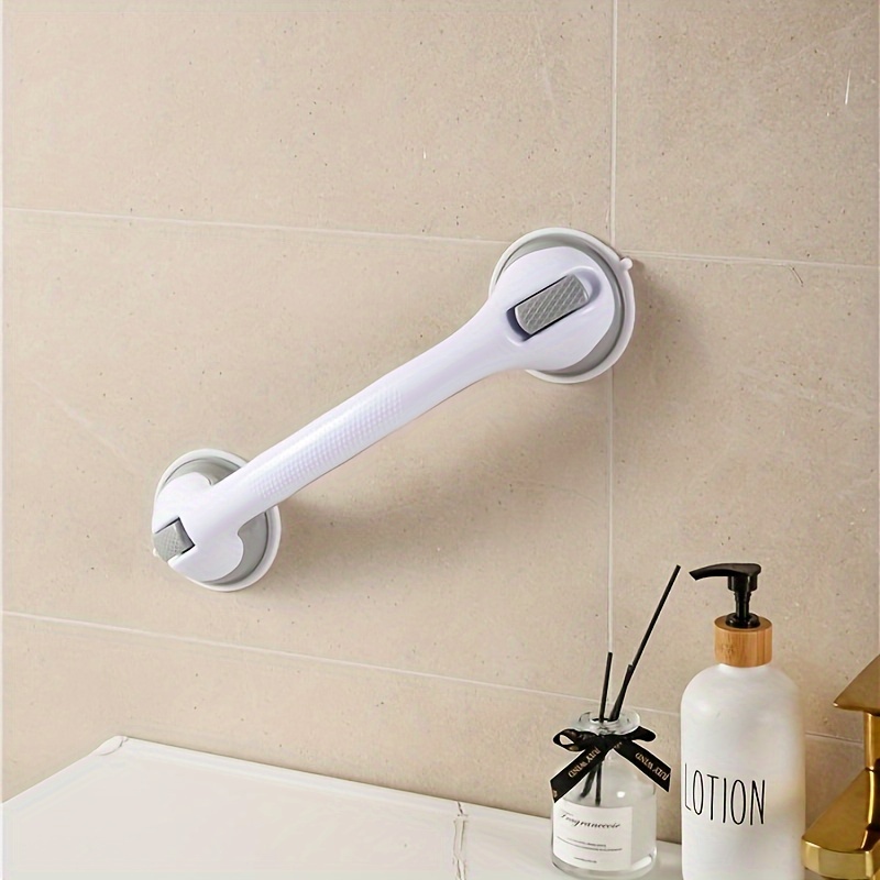 

2pcs Heavy Duty Suction Shower Grab Bars - Waterproof, No-drill Installation For Bathtubs & Showers - Ideal For Seniors & Elderly, Grey