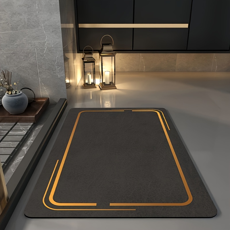 

1pc Bathroom Mat Rug - Non-slip Quick-drying Super Absorbent Bathroom Mat - Shower Mat Suitable For Bathtub, Shower Room, Sink