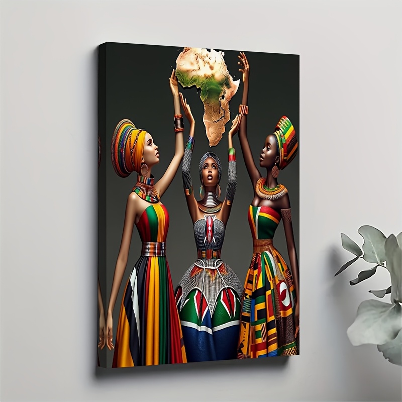 item picture 2d flat 2d flat 1pc 2  a stunning canvas artwork   africas pride   with oil paints suitable for posters and wall decor in   spaces such as the living room dining room garage office bar