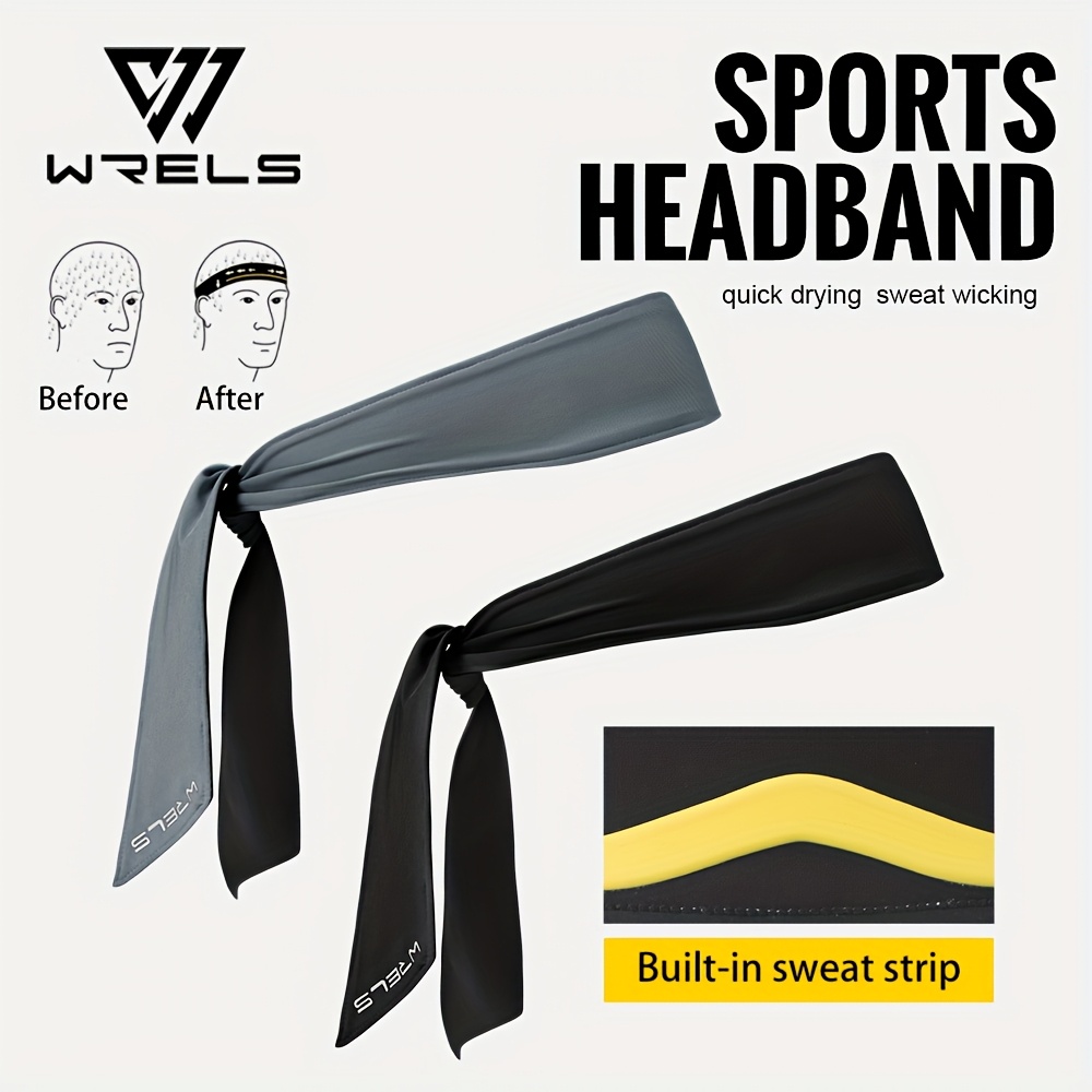 1pc werls silicone sweat binding hair bands for men and women pirate hat tennis karate hair bands built in silicone anti slip sweat strips non slip breathable and quick drying ideal for outdoor hiking running tennis