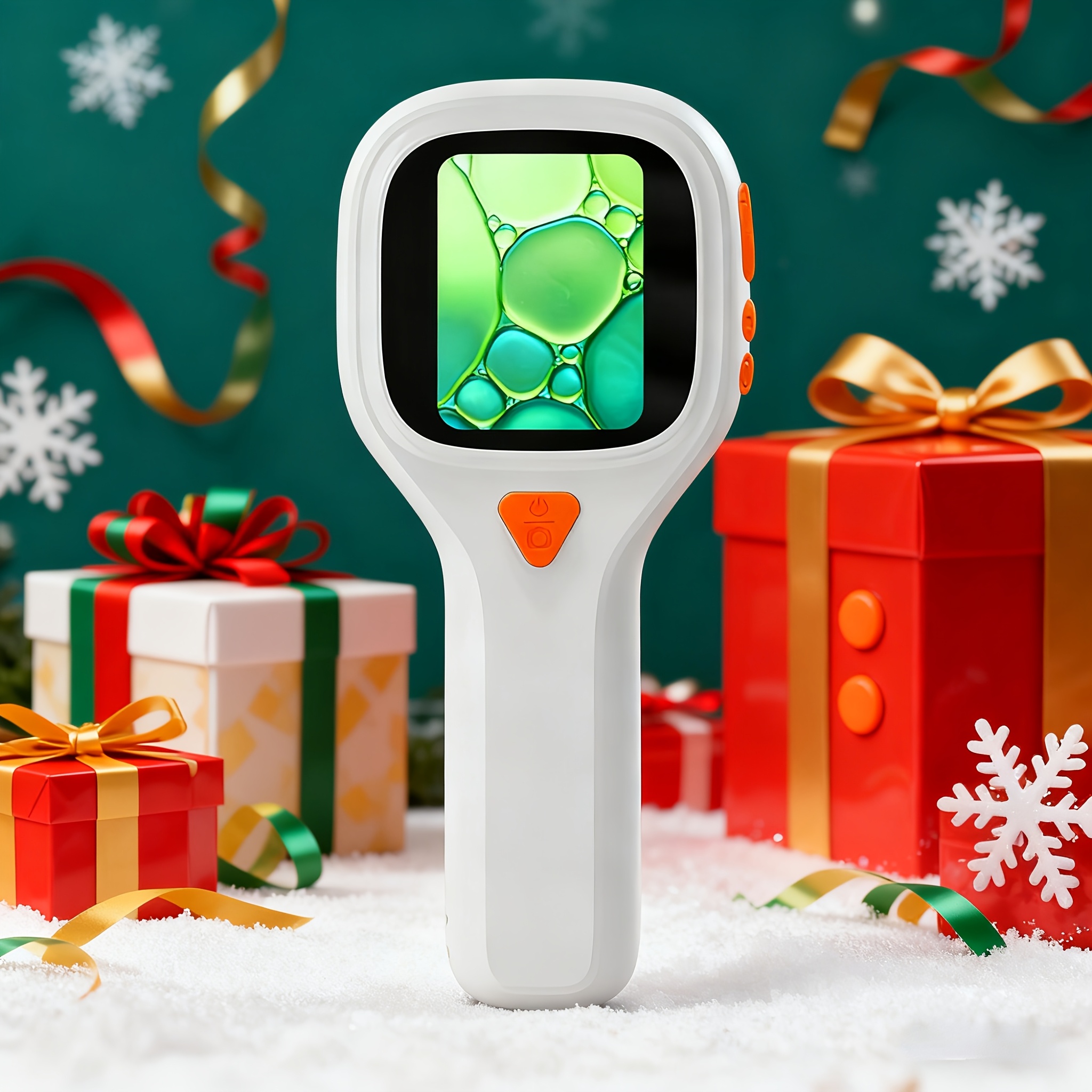 tastyti 2 inch ips screen portable microscope with 400mp camera handheld digital magnifier for most people to sd card slot 6 adjustable lights photo video recording ideal for birthdays halloween and christmas gifts can observe more  