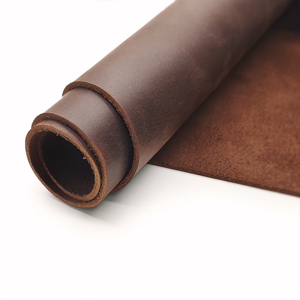 

Genuine Cowhide Leather Sheets - Full Grain Oil-tanned Leather For Crafts, Sewing, Wallets - Diy Hobbyist Workshop Material, 1.8-2.1mm Thick