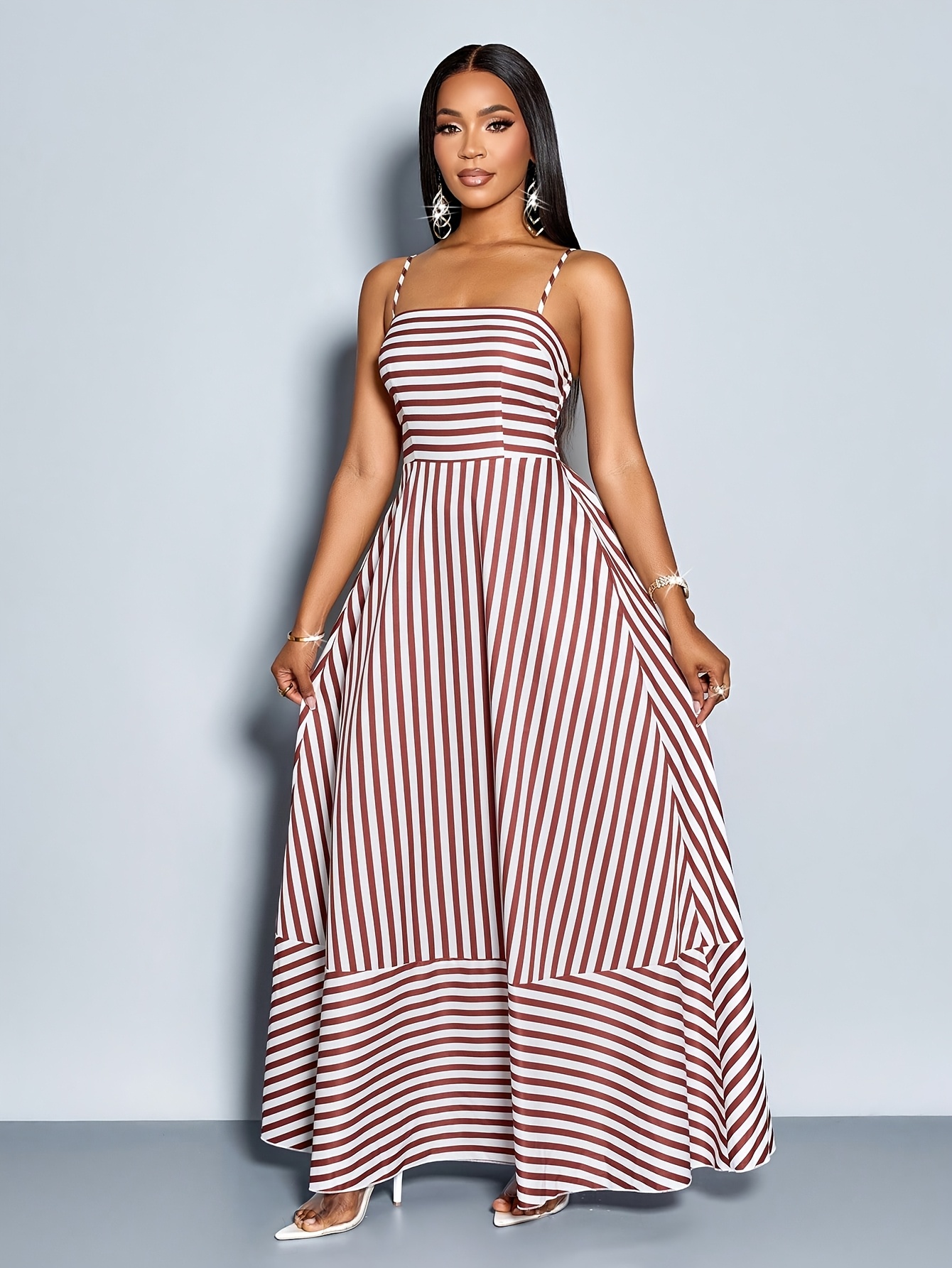striped dresses sold on Temu Canada