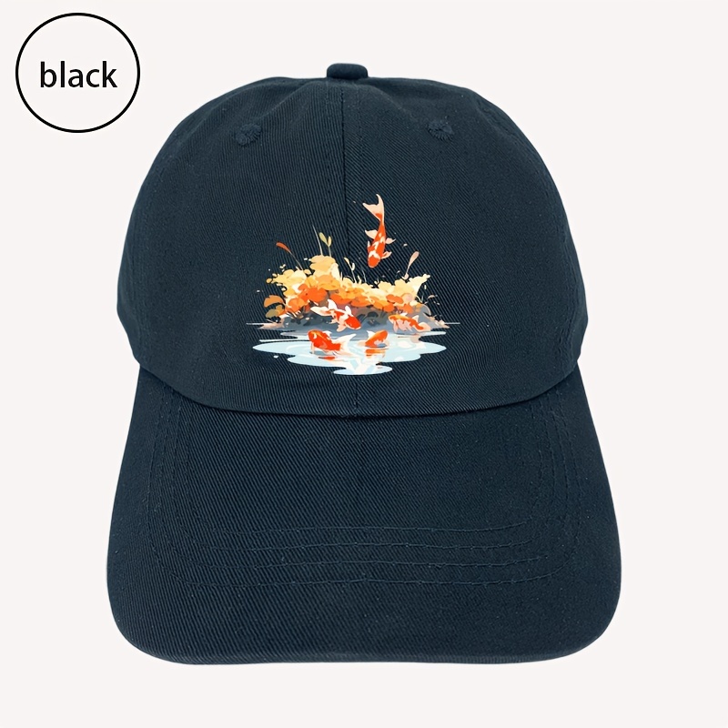 Breathable Unisex Fish Bone Embroidered Trucker Outdoor - Temu