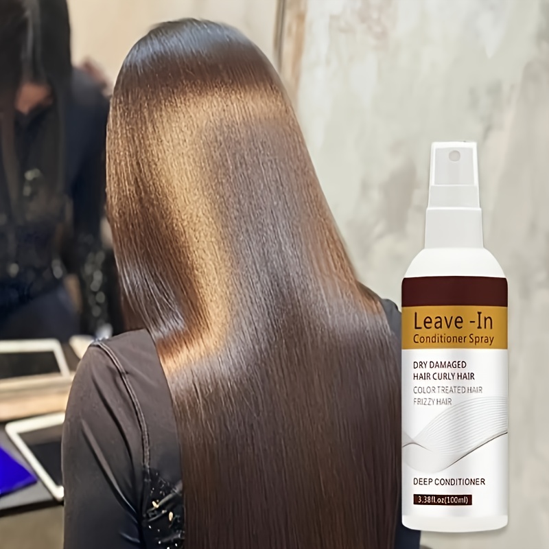 10-in-1 Leave-In Hair Conditioner Spray, Smooth And y Hair Spray - Contains Glycerin, Argan Oil, Keratin, Jojoba Seed Oil, Coconut Oil, And Aloe Vera. Heat Damage, Heat Resistant Up to 450°F, A Perfect Christmas Gift.