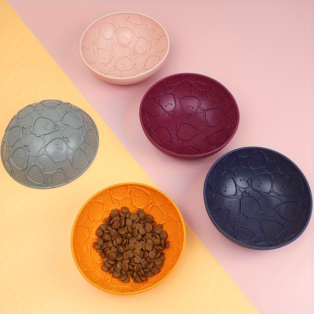 1pc silicone pet bowl lickable mat multi functional dog feeding dish easy to   slow feeder for dogs Product details 1