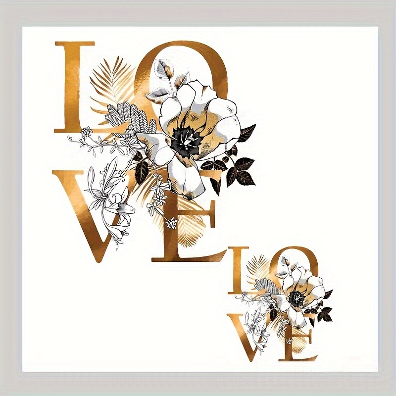 

Love Floral Watercolor Iron-on Transfer Stickers, Polyurethane White Heat Press Decals For Diy T-shirts, Tote Bags, Pillows - Personalized Washable Design For Jeans, Backpacks, Masks