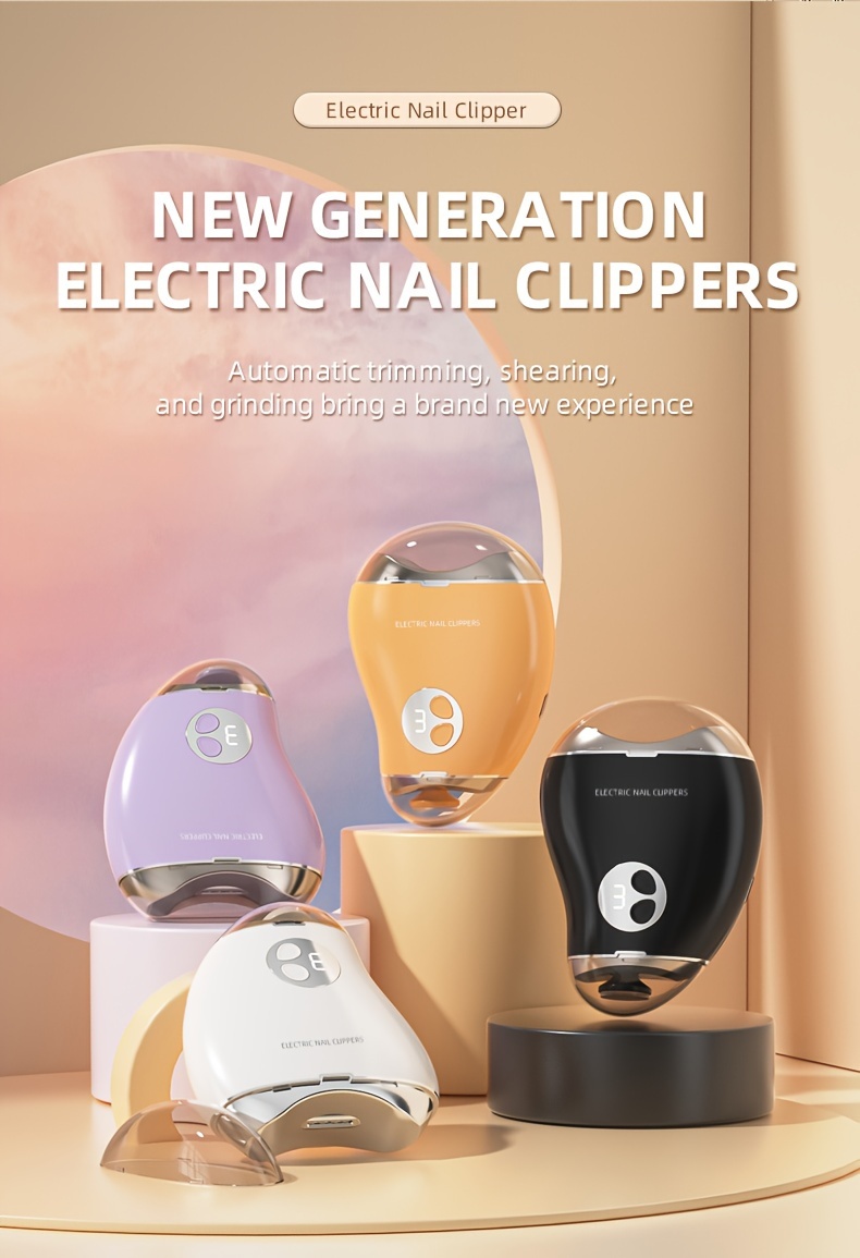 rechargeable 2 in 1 electric nail clippers grinder tool integrated trimming polishing multifunctional nail care for adults usb charging 36v operating voltage 500mah lithium polymer battery details 0