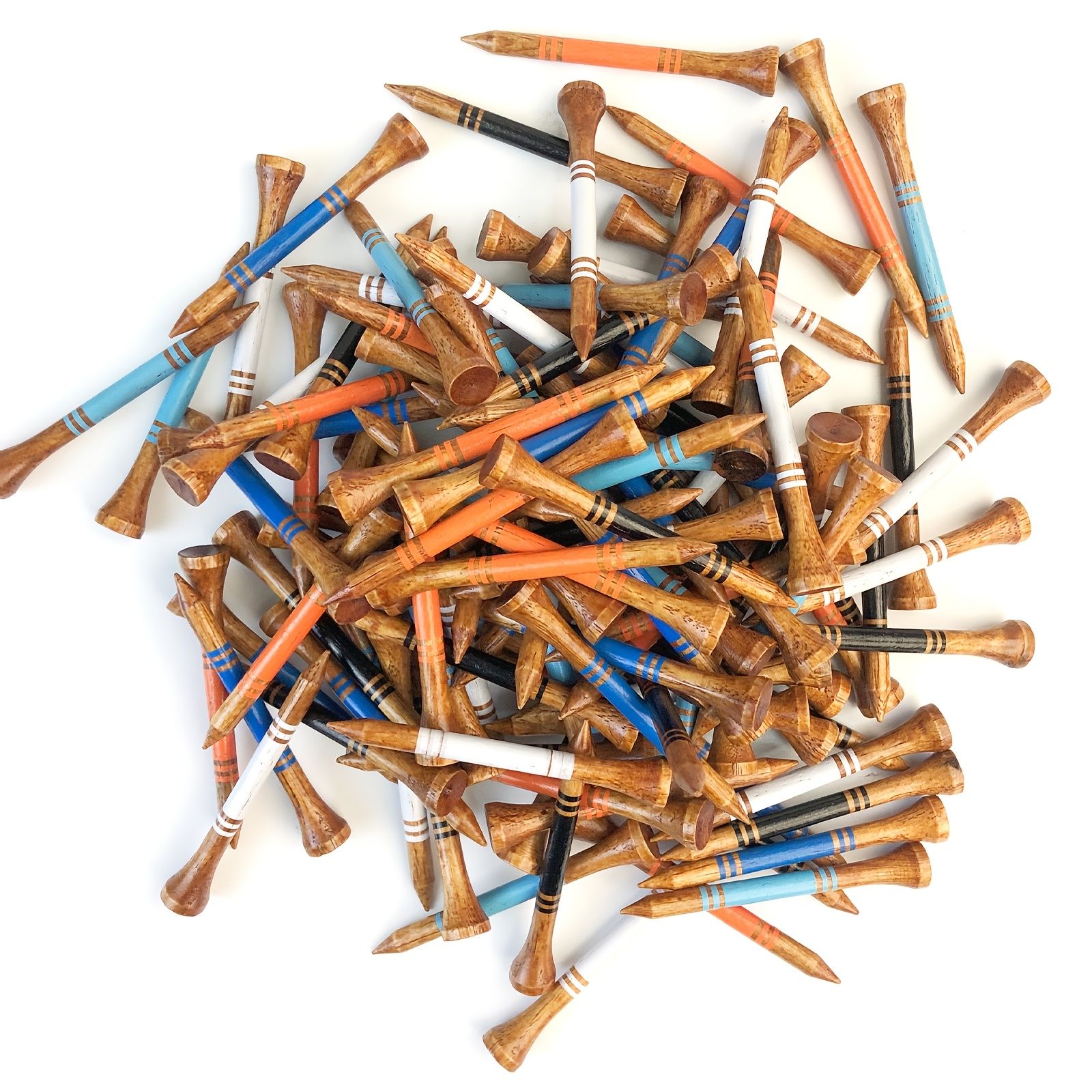 TEMU Crestgolf 30pcs Upgraded Mixed Color Golf Tees, 70mm High- Durable Golf Tees, Reinforced Anti-break, Wear-resistant, And Drop-proof, Not Easy To