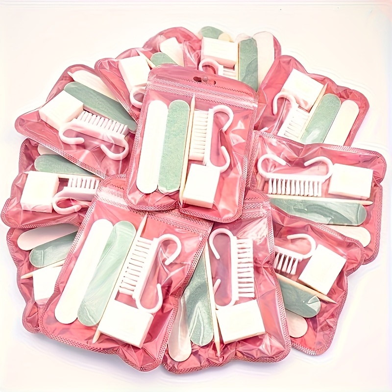 Mini Nail File and Orange Cuticle Stick Set, 10pcs Each
