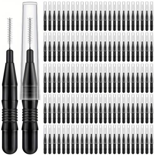 5 20pcs micro eyebrow brush with cap for brow lamination eyelash lift and tint comb extensions tools for brows and lashes
