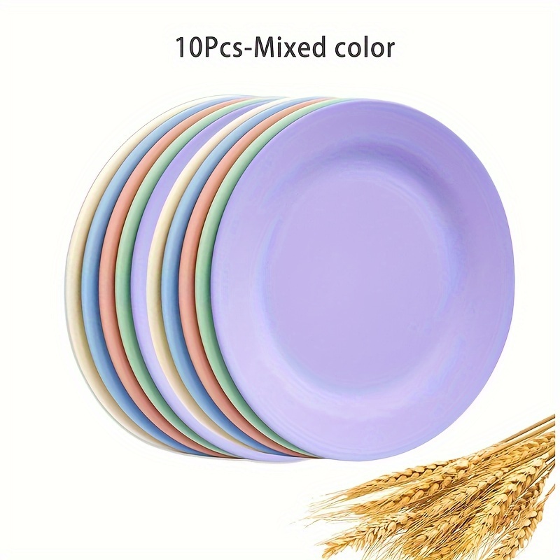 10pcs, Reusable And Durable Plates - Dishwasher Washable, Microwave - Perfect For Dinner - Lightweight