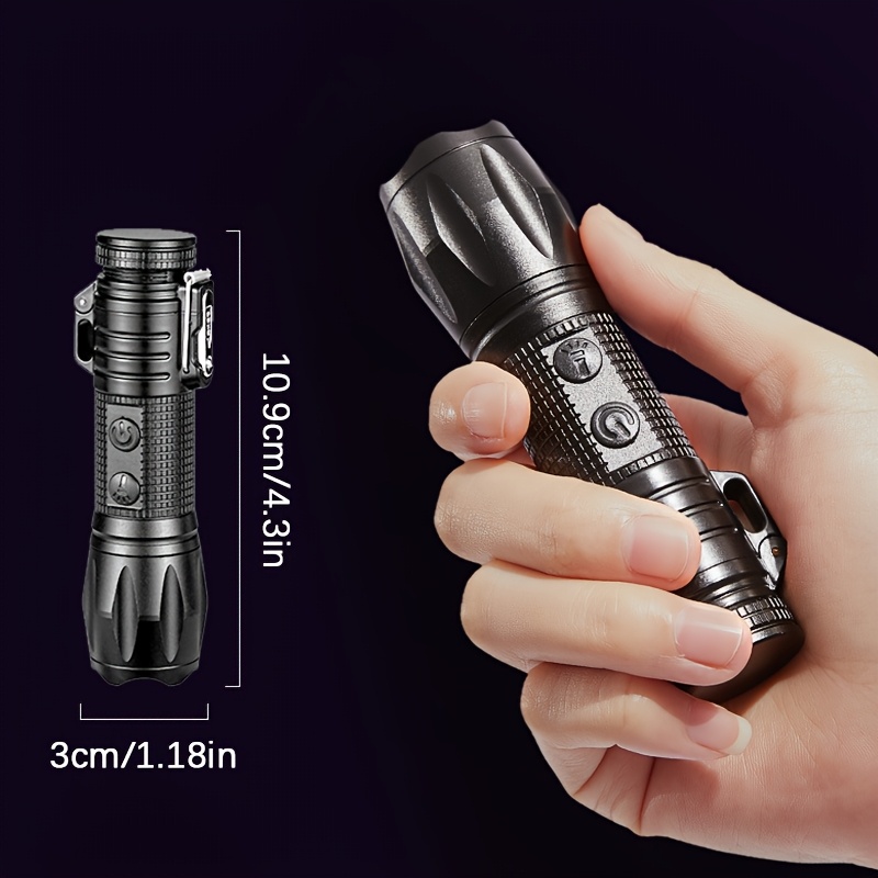 alloy usb rechargeable   with built in electronic lighter 3   windproof flameless ignition penlight essential gift for valentines day details 6