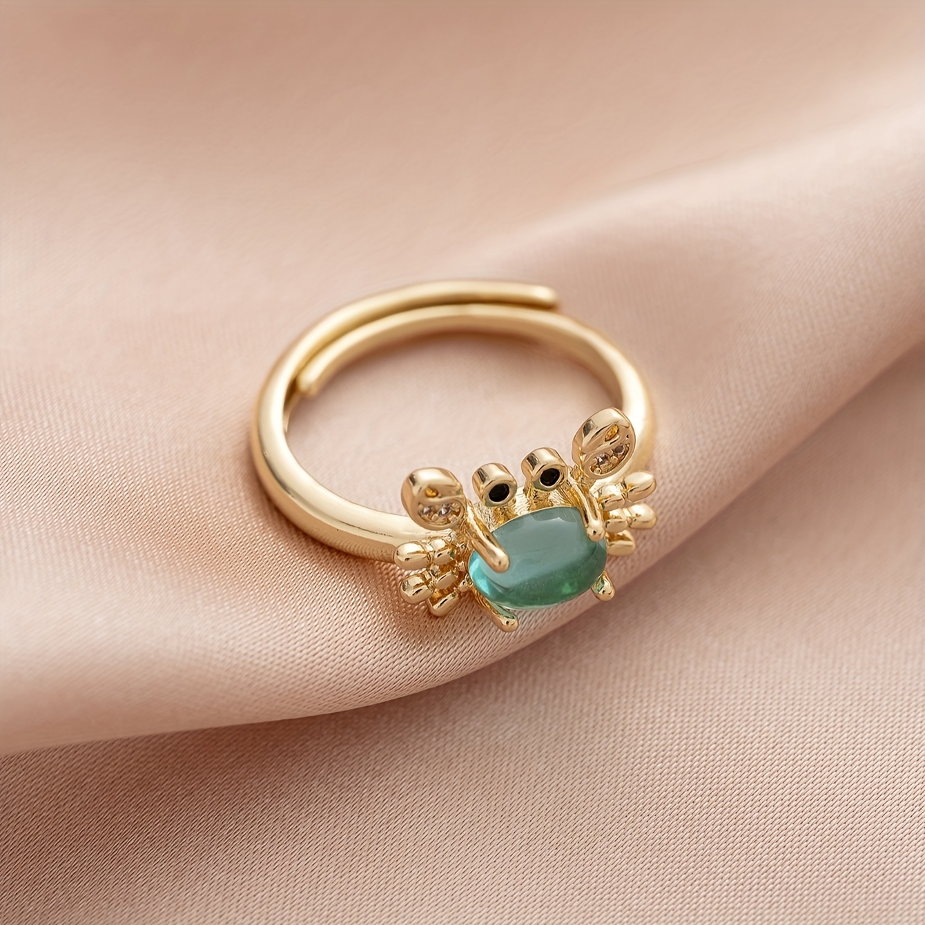 Women's Mini Crab Copper Party Ring Accessory